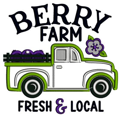Berry Farm Fresh & Local St. Patrick's Day Applique Machine Embroidery Design Digitized Pattern