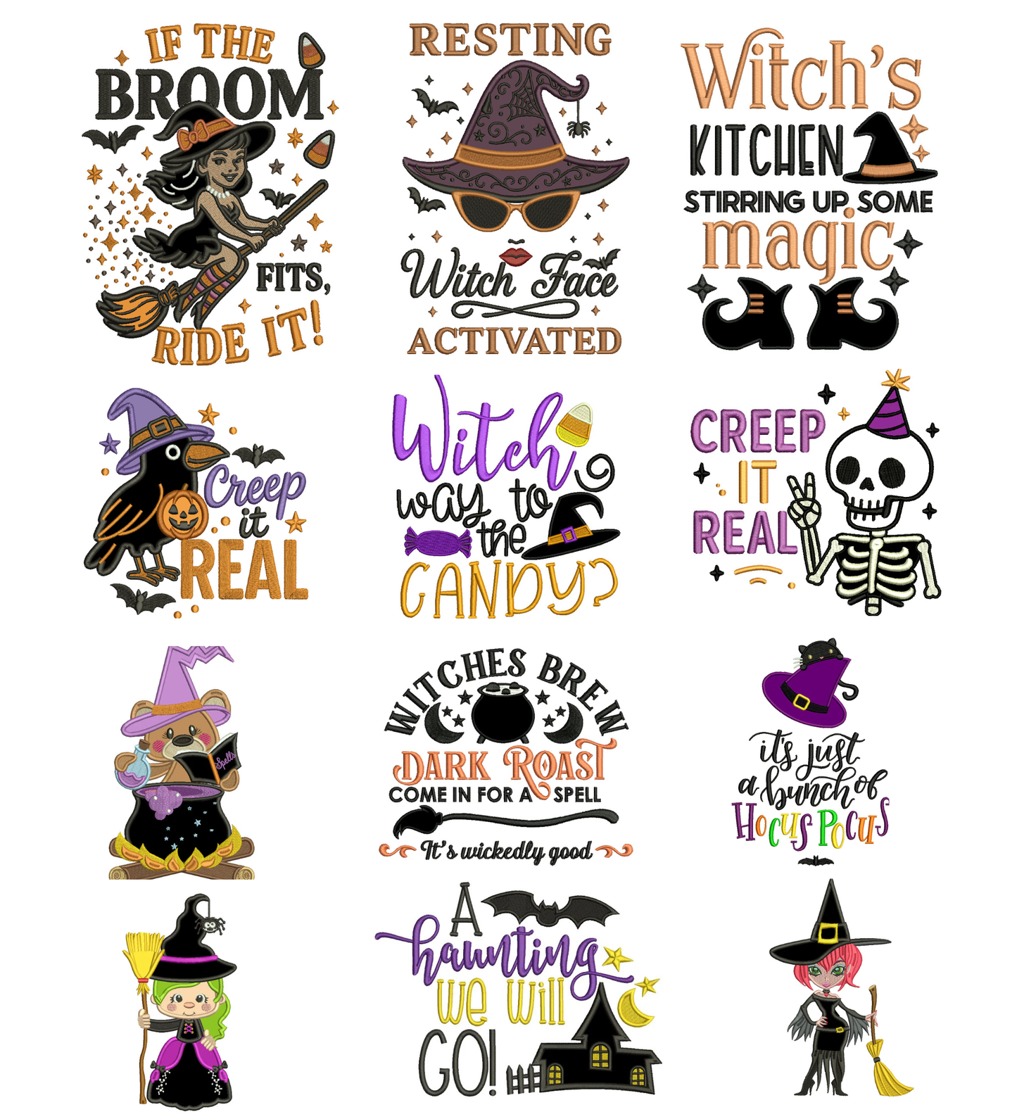 Halloween Set 5 - 24 Machine Embroidery Designs