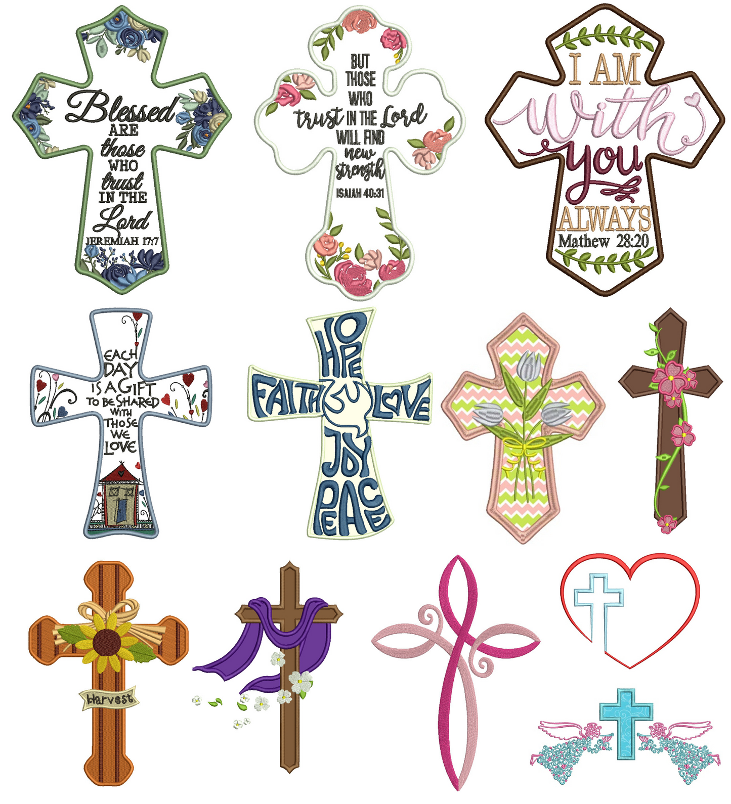 Crosses Set - 17 Machine Embroidery Designs