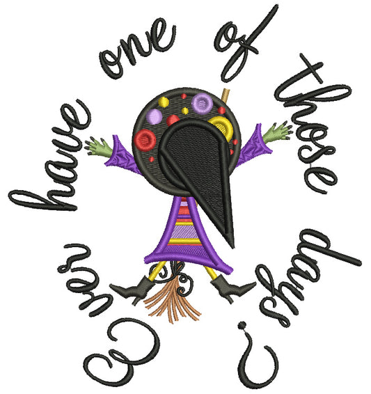 Ever Have One Of Those Days Witch Smaked Into a Tree Halloween Filled Machine Embroidery Design Digitized Pattern