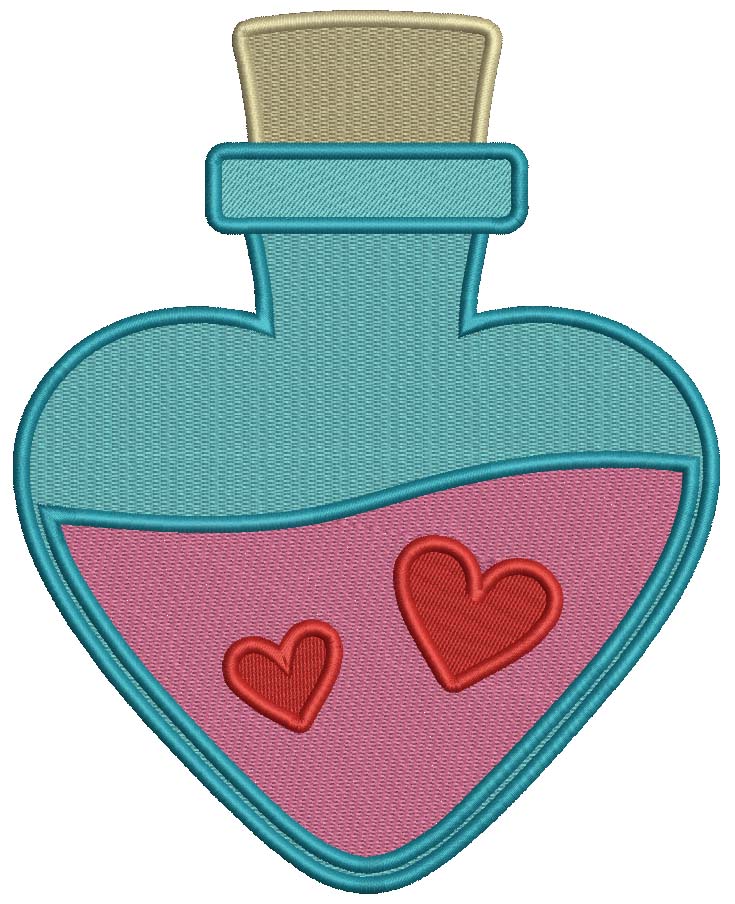 Love Potion Valentine's Day Love Filled Machine Embroidery Design Digitized Pattern