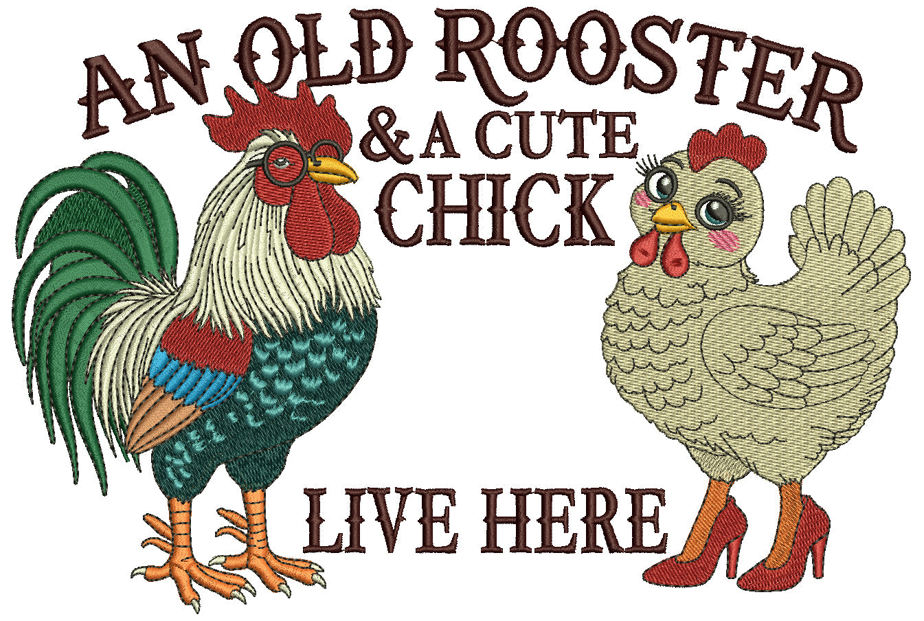 Chicken Rooster Machine Embroidery Designs Set - 24 Designs