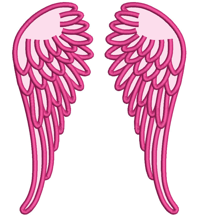 Angel Wings Applique Machine Embroidery Design Digitized Pattern