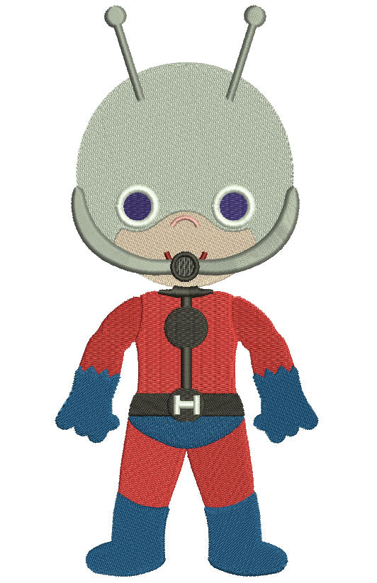 Ant Man Filled Machine Embroidery Digitized Design Pattern