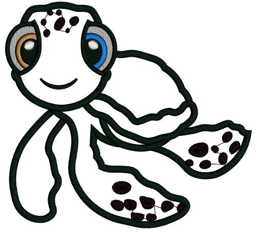 Autism Awareness Turtle Applique Machine Embroidery Design Digitized Pattern