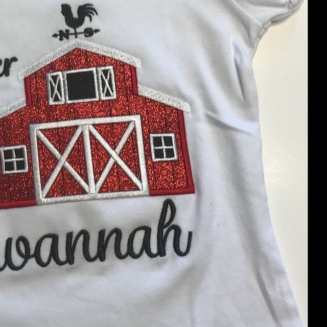 Barn Farm Applique Machine Embroidery Digitized Design Pattern