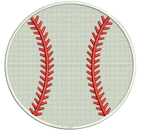 Baseball Filled Machine Embroidery Digitized Design Pattern