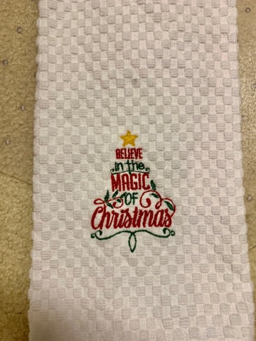 Believe In The Magic Of Christmas Filled Machine Embroidery Design Digitized Pattern