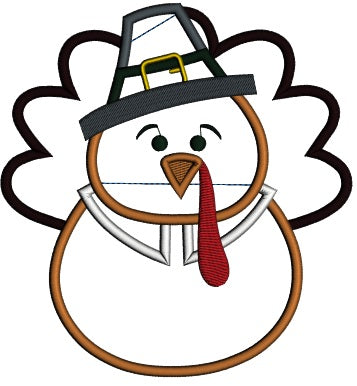 Big Thanksgiving Turkey Applique Machine Embroidery Digitized Design Pattern