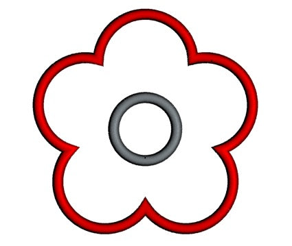 Big Flower Applique Machine Embroidery Design Digitized Pattern