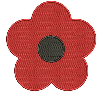 Big Flower Filled Machine Embroidery Design Digitized Pattern