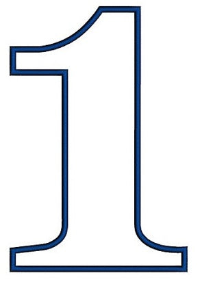 Birthday Number 1 Applique (1st birthday) Machine Embroidery Design Pattern- Instant Download - 4x4 , 5x7, and 6x10 hoops