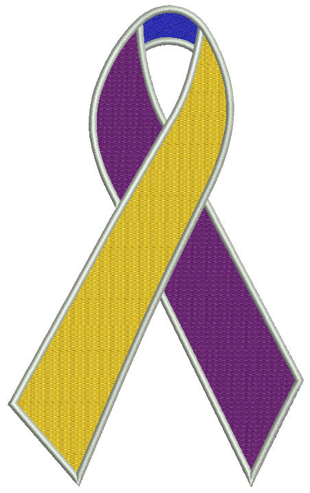 Bladder Cancer Ribbon Filled Machine Embroidery Design Digitized Pattern