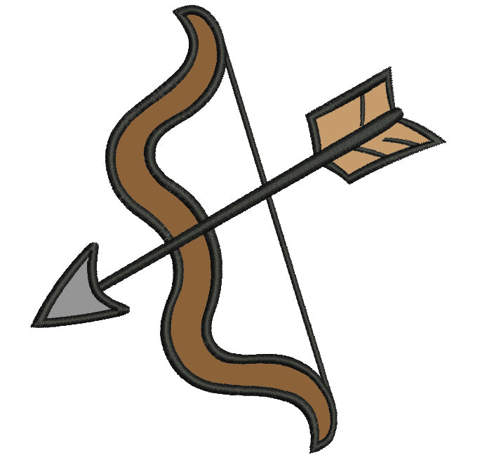 Bow and Arrow Archery Applique Machine Embroidery Digitized Pattern- Instant Download - 4x4 ,5x7,6x10 -hoops