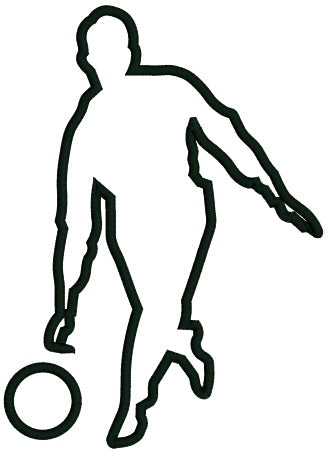 Bowling Man Sports Applique Machine Embroidery Digitized Design Pattern