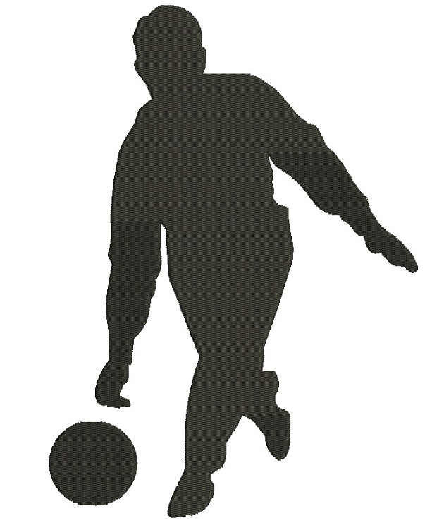 Bowling Man Sports Filled Machine Embroidery Digitized Design Pattern