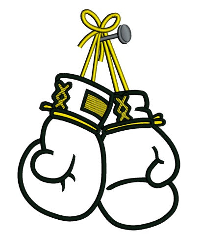 Boxing Gloves Applique Machine Embroidery Digitized Pattern- Instant Download - 4x4 ,5x7,6x10 -hoops
