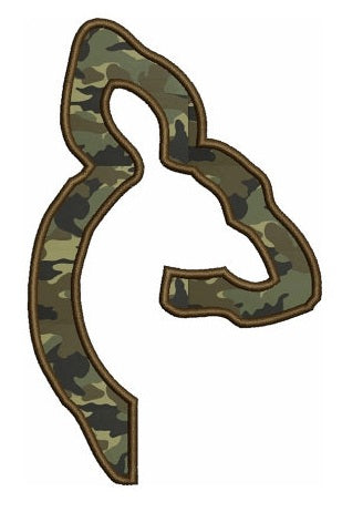 Browning Girl Doe Deer machine embroidery digitized Applique design pattern - Instant Download -4x4 , 5x7, and 6x10 hoops