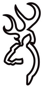 Browning Doe, Buck Head, Deer Applique machine embroidery digitized design pattern - Instant Download -4x4 , 5x7, and 6x10 hoops