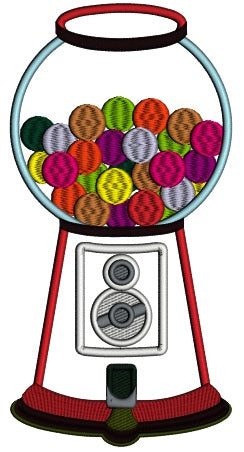 Bubble Gum Machine Applique Machine Embroidery Design Digitized Pattern