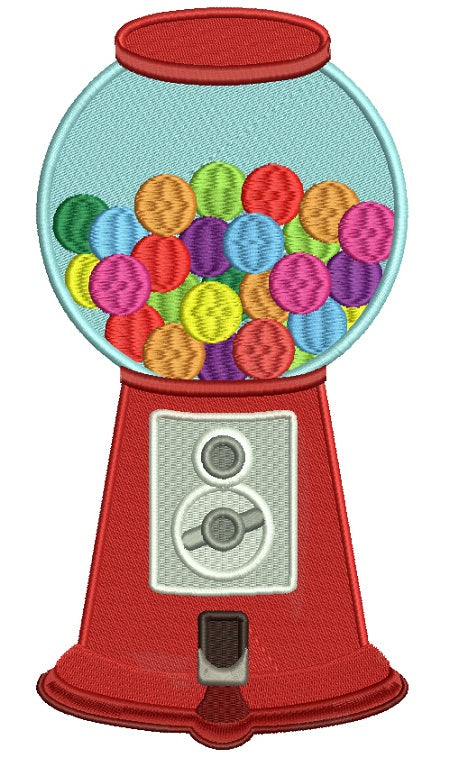 Bubble Gum Machine Filled Machine Embroidery Design Digitized Pattern