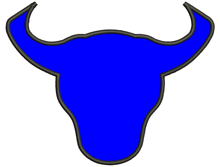 Bull Head Applique Machine Embroidery Animal Digitized Design Pattern