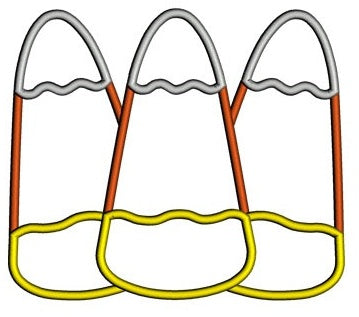 Candy Corn Halloween Applique Machine Embroidery Digitized Design Pattern - Instant Download - 4x4 , 5x7, and 6x10