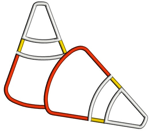 Candy Corn Halloween Applique Machine Embroidery Design Digitized Pattern