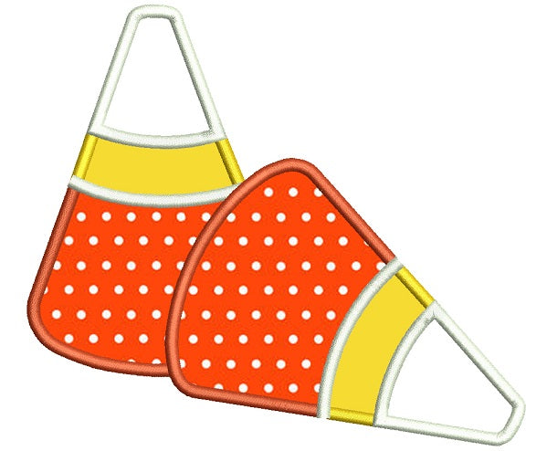 Candy Corn Halloween Applique Machine Embroidery Design Digitized Pattern