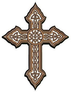 Celtic Metallic Cross Applique Machine Embroidery Digitized Design Pattern - Instant Download - 4x4 , 5x7, 6x10