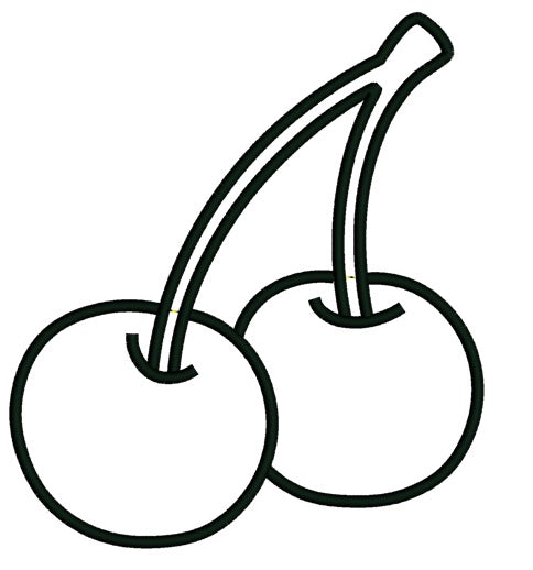 Cherry Applique Machine Embroidery Design Digitized Pattern