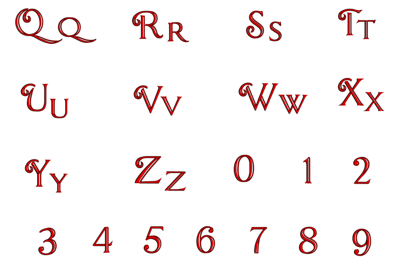 Choco Font Machine Embroidery Script Upper and Lower Case 1 2 3 inches