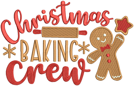 Christmas Baking Crew Gingerbread Man Filled Machine Embroidery Design Digitized Pattern