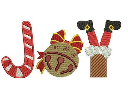 Christmas Joy Filled Machine Embroidery Digitized Design Pattern