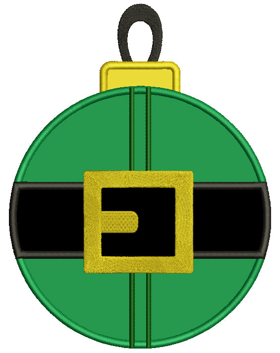 Christmas Tree Belt Ornament Applique Machine Embroidery Digitized Design Pattern