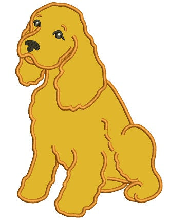 Cocker Spaniel Applique Machine Embroidery Digitized Design Pattern
