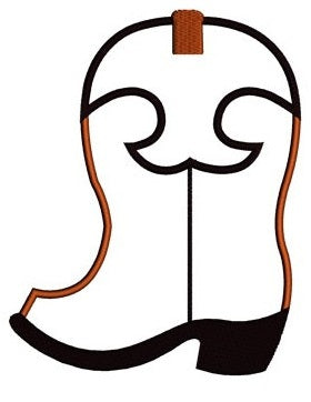 Cowboy Boot Applique Western Machine Embroidery Digitized Design Pattern - Instant Download - 4x4 , 5x7, and 6x10 -hoops