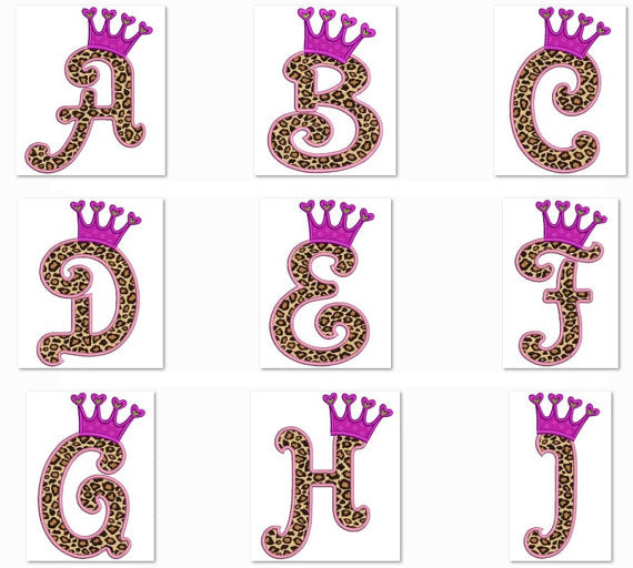 Crown Applique Machine Embroidery Font