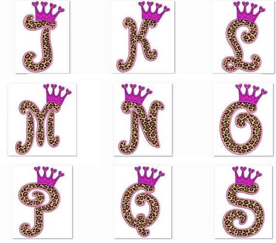 Crown Applique Machine Embroidery Font