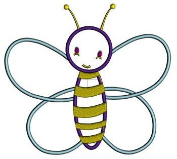 Cute Baby Butterfly Applique Machine Embroidery Digitized Design Pattern - Instant Download - 4x4 , 5x7, and 6x10 -hoops
