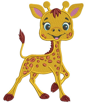 Giraffe Embroidery Design