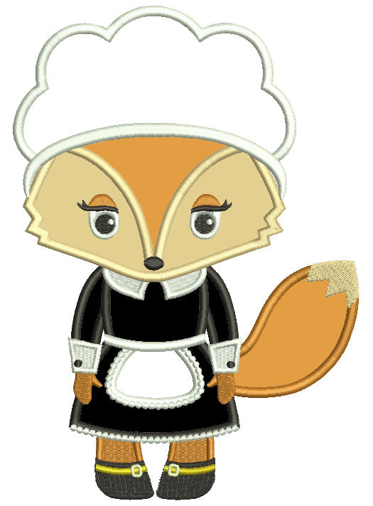 Cute Thanksgiving Pilgrim Mother Fox Applique Machine Embroidery Design Digitized Pattern