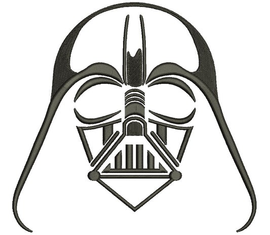 Darth Vader from Star Wars Filled Machine Embroidery Design Digitized Pattern