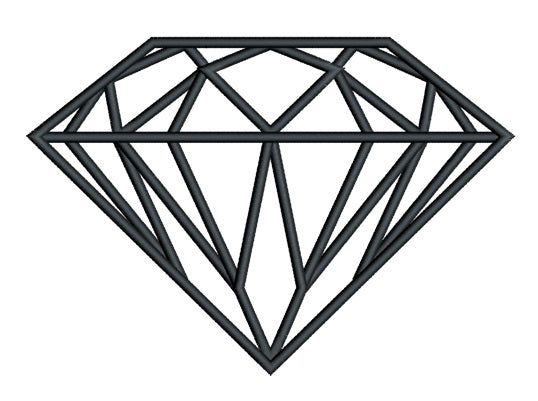 Diamond Applique Machine Embroidery Design Digitized Pattern