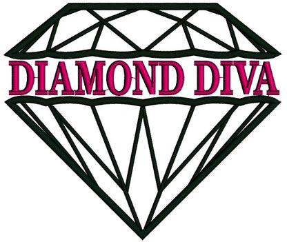 Diamond Diva Applique Machine Embroidery Design Digitized Pattern