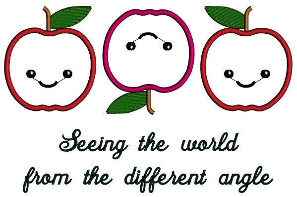 Different Apple Autism Awareness Applique Machine Embroidery Digitized Design Pattern