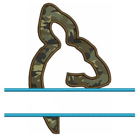Doe Hunting Applique Split machine embroidery digitized design pattern - Instant Download -4x4 , 5x7, and 6x10 hoops