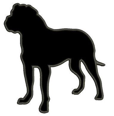 Dog Applique Digitized Machine Embroidery Design Pattern - Instant Download - 4x4 , 5x7, 6x10