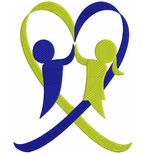 Down Syndrome Kids Heart Filled Machine Embroidery Digitized Design Pattern