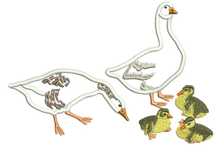 How To Draw A Duck Family 
